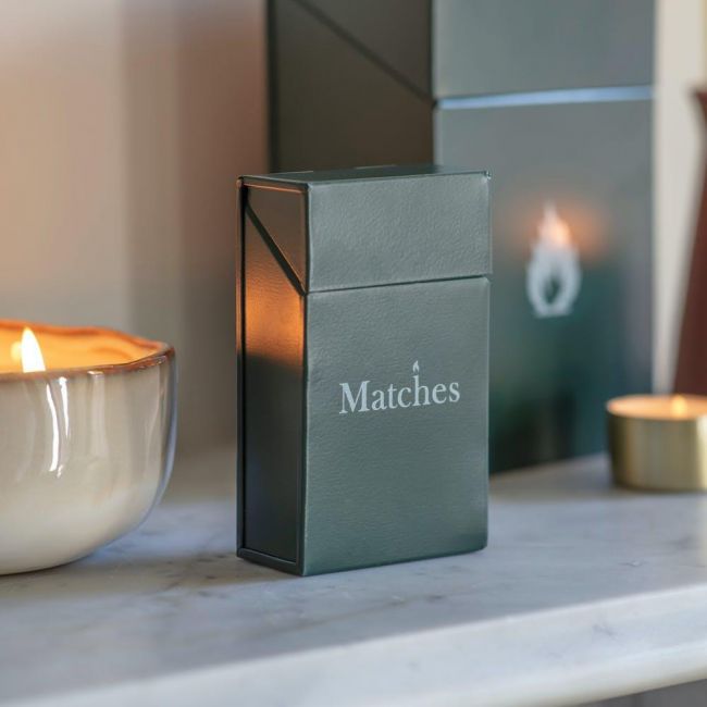 Match Box in a Dark Green Finish Match Box in a Dark Green Finish