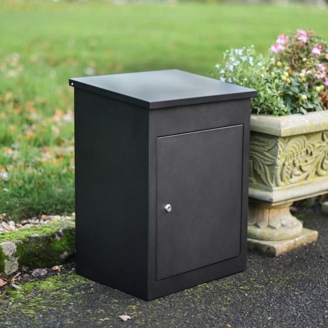 Deluxe Black Bexley Free Standing Parcel Box Deluxe Black Bexley Free Standing Parcel Box