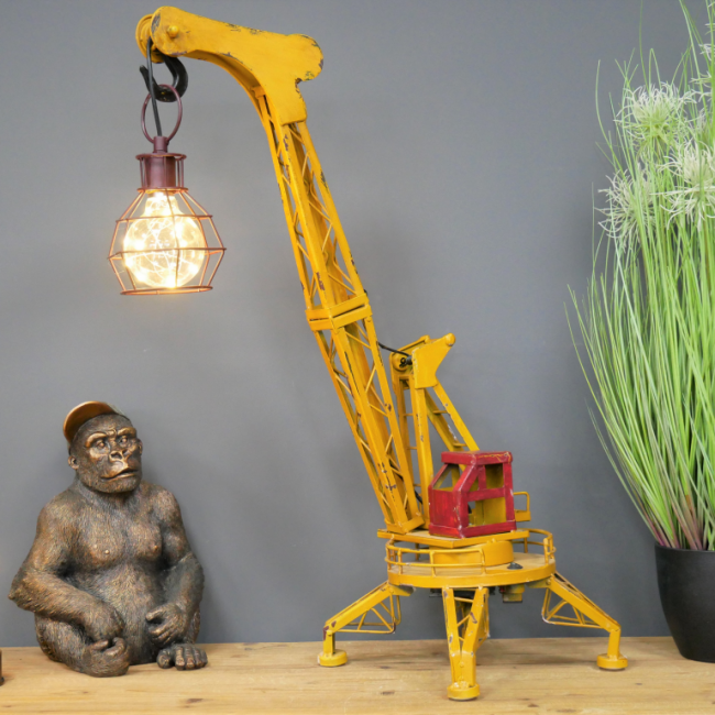 Demolition Crane Table Light in Situ on a Desk Demolition Crane Table Light in Situ on a Desk