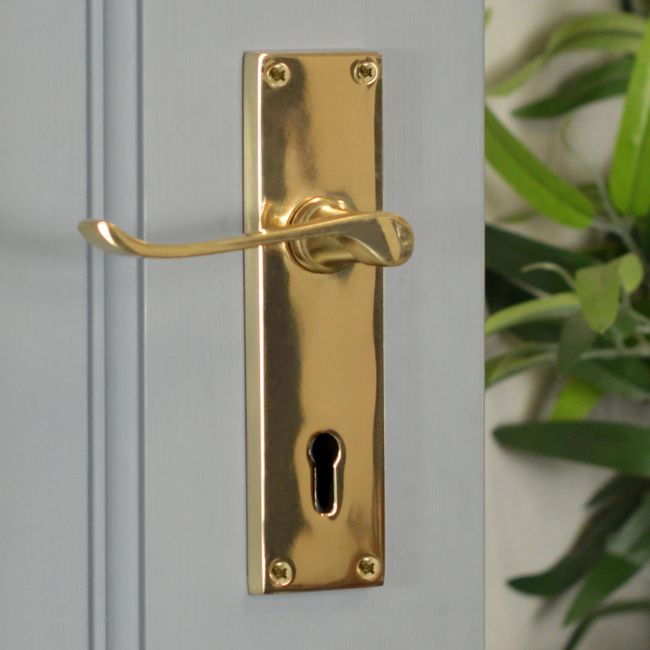 Brass Victorian Curved Handle Deluxe
