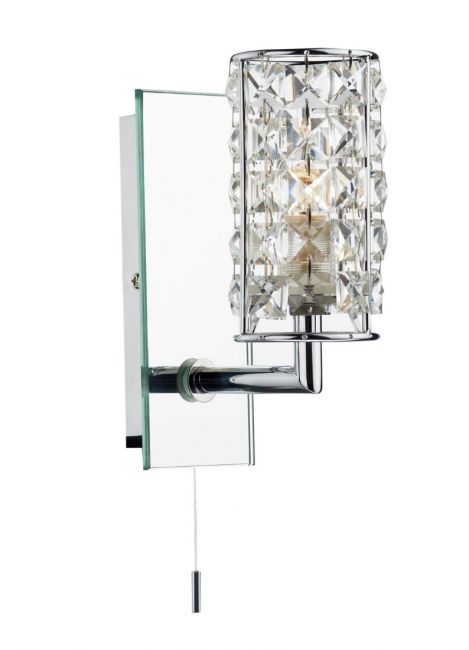 Diamond Design Back Mirrored Wall Light Diamond Design Back Mirrored Wall Light