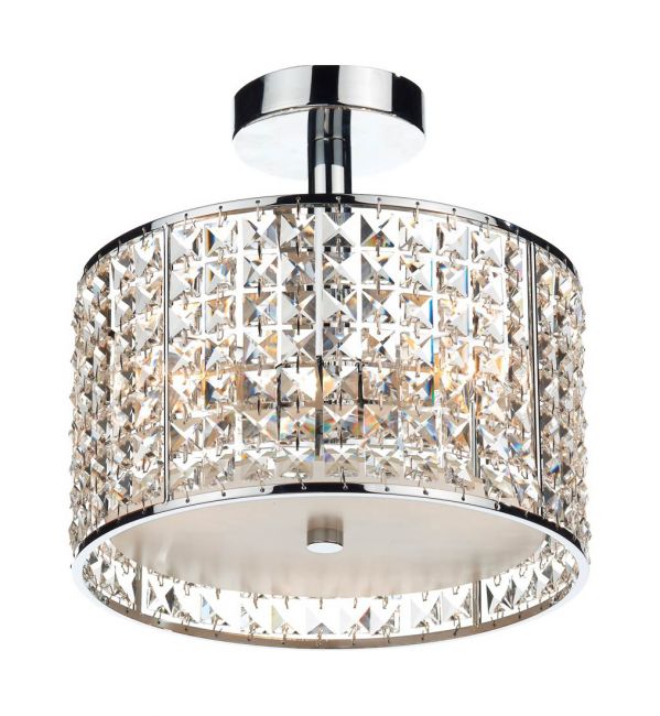 Diamond Glass Designed Bright Chrome Hanging Light Diamond Glass Designed Bright Chrome Hanging Light