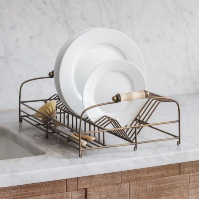 Antique Brass Dish Drying Rack Antique Brass Dish Drying Rack