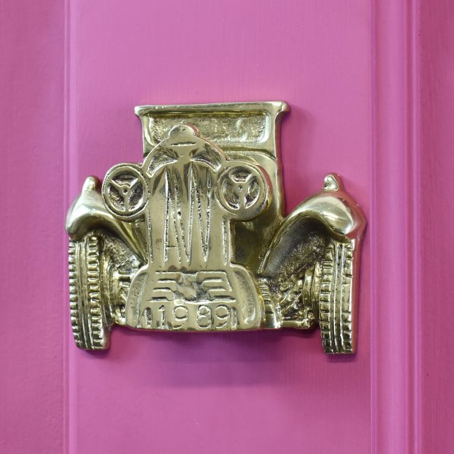 Polished Brass Classic Car Door knocker Polished Brass Classic Car Door knocker