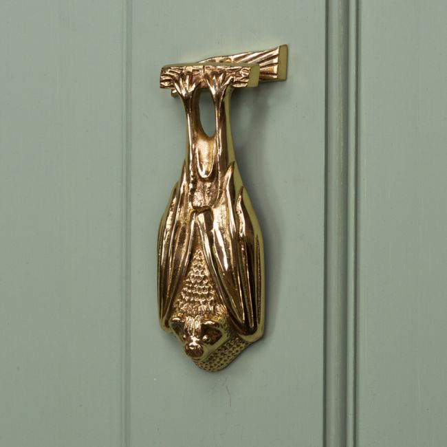 Polished Brass Bat Door Knocker Polished Brass Bat Door Knocker