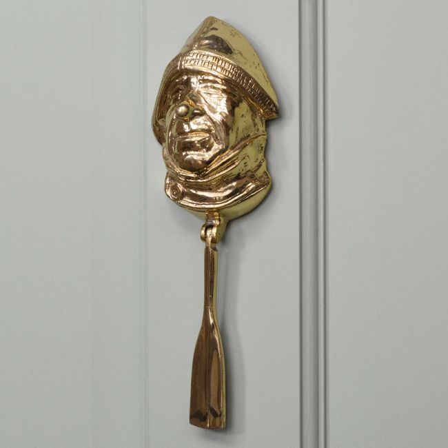 Polished Brass Sailor Door Knocker Polished Brass Sailor Door Knocker