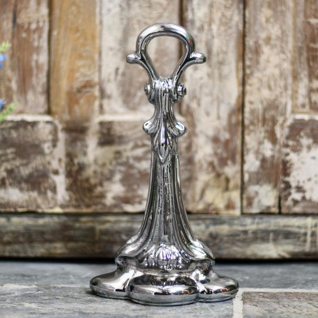 Bright Chrome coalbrookdale door porter holding open wood door Bright Chrome coalbrookdale door porter holding open wood door