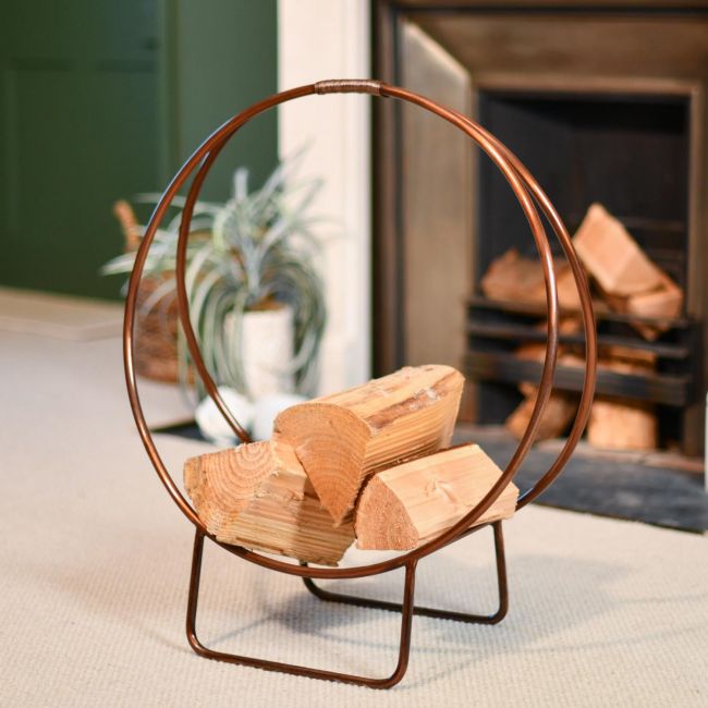 Large Polished Steel "Tree of Life" Log Basket Large Polished Steel "Tree of Life" Log Basket