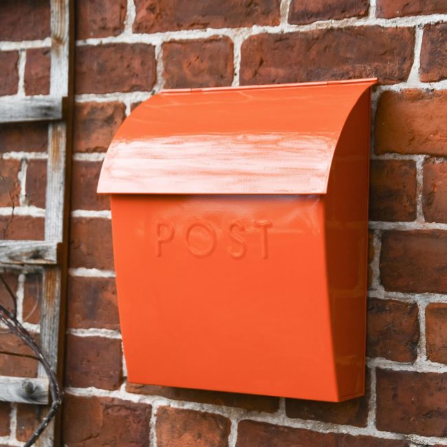 “Sunkissed Sienna” Orange Contemporary Post Box “Sunkissed Sienna” Orange Contemporary Post Box