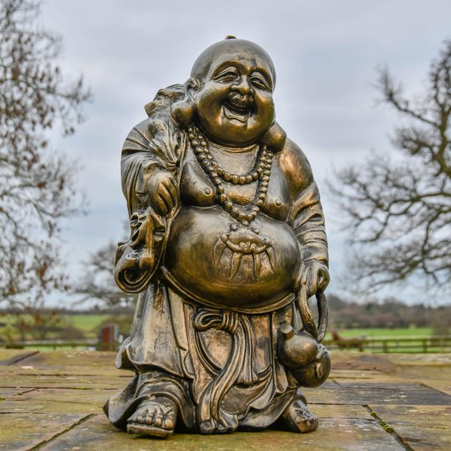 Happy Buddha Bronze Garden Sculpture Happy Buddha Bronze Garden Sculpture