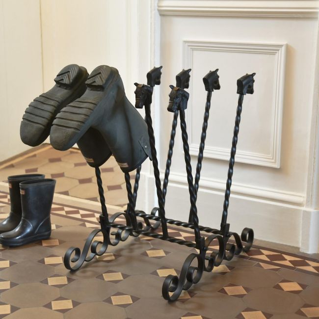 "Aintree" Black Four-Pair Boot and Welly Rack "Aintree" Black Four-Pair Boot and Welly Rack