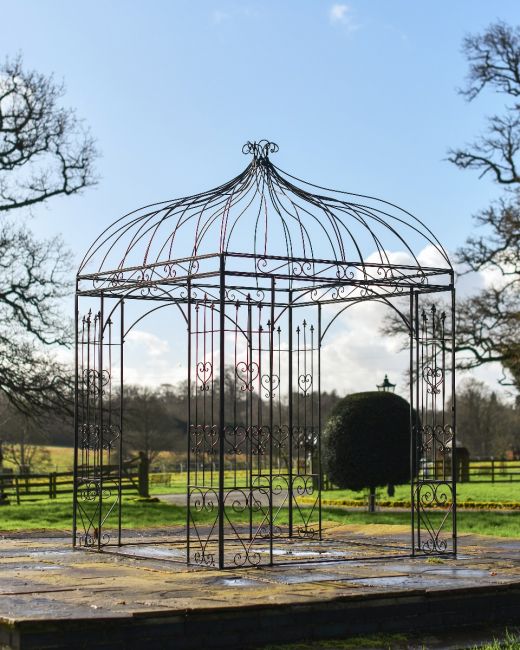 "Aurora" Black Finish Gazebo In Situ "Aurora" Black Finish Gazebo In Situ