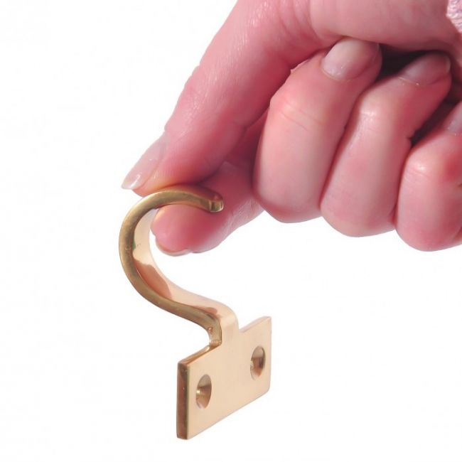 "Dundas" Polished Brass Brass Hook Sash Lift