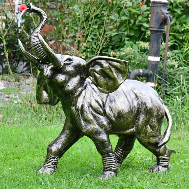 Cast Aluminium Elephant Water Fountain Finished in Bronze Cast Aluminium Elephant Water Fountain Finished in Bronze