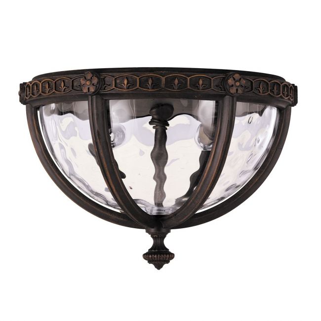 Flush Bronze Ceiling Light With Water Glass Flush Bronze Ceiling Light With Water Glass