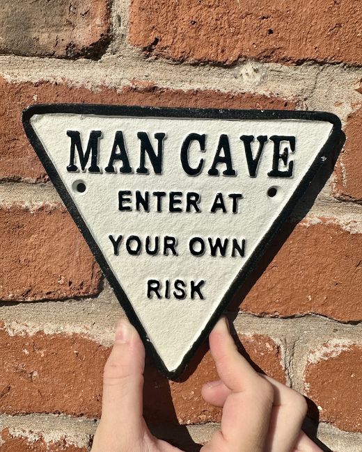 Cast Iron "Man Cave" Sign Cast Iron "Man Cave" Sign