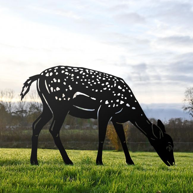 Black Fallow Fawn Silhouette Black Fallow Fawn Silhouette