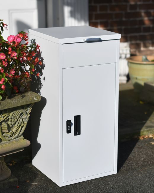 Felton white contemporary parcel box full Felton white contemporary parcel box full