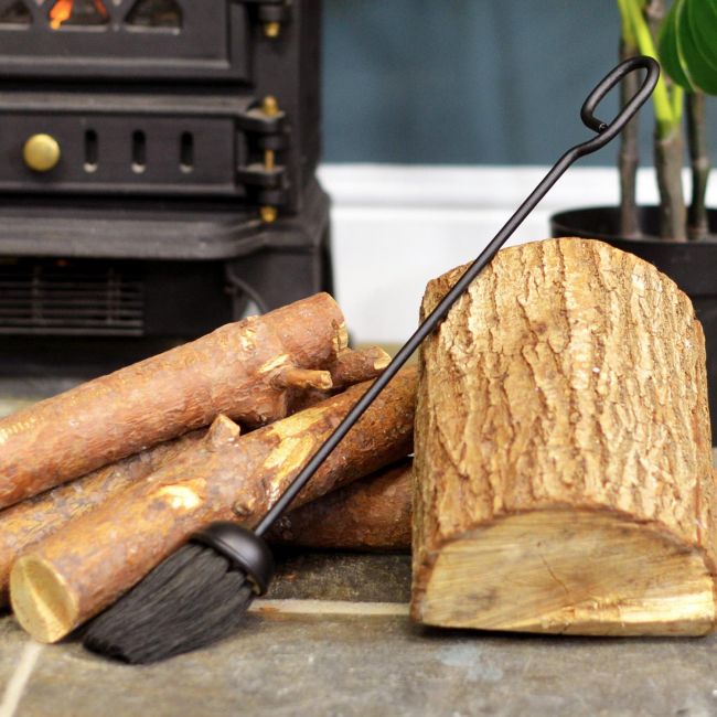 Traditional Black Fireside Brush