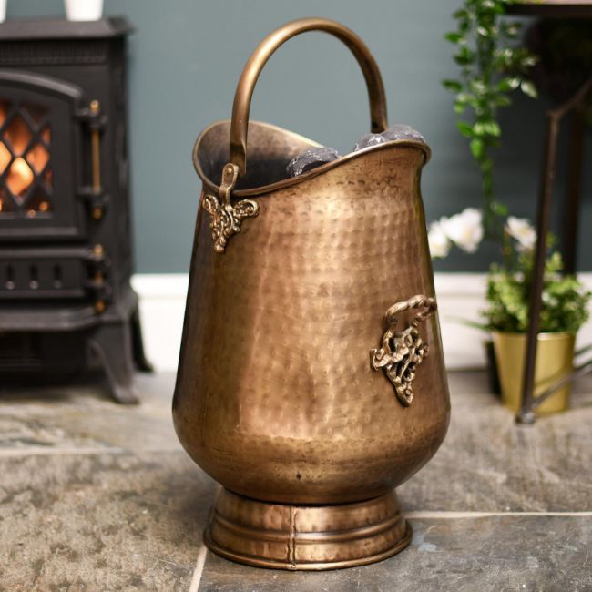 Beautiful Handcrafted Coal Bucket with Ornate Detailing Beautiful Handcrafted Coal Bucket with Ornate Detailing
