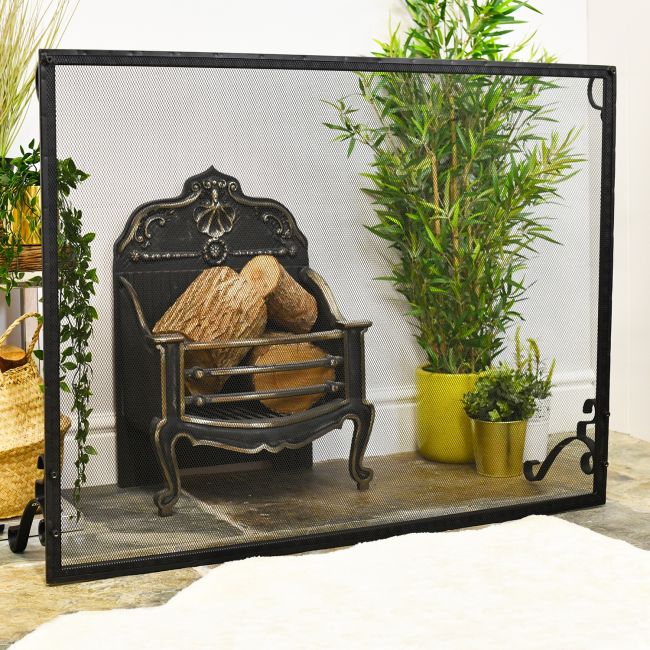 Extra Large Fire Screen in living room Extra Large Fire Screen in living room