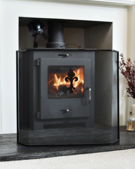 "Newark" Classic Fire Guard with Ornate Handle
