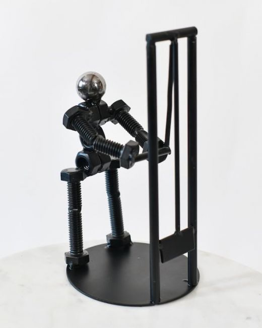 Recycled Metal Fitness Sculpture Recycled Metal Fitness Sculpture