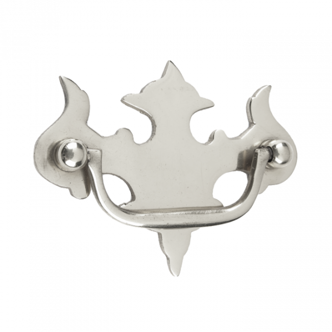 Fleur-De-Lys Bright Chrome Cabinet Handle