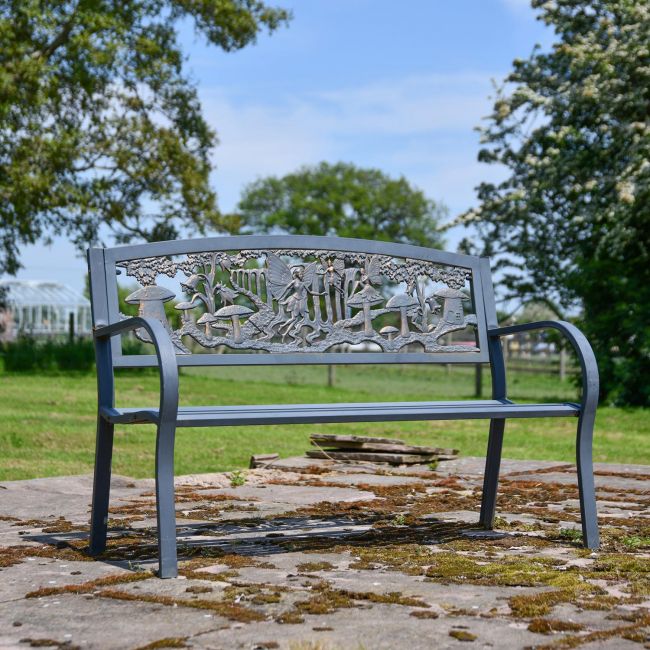 Flower Fairies Garden Bench in Situ in the Garden Flower Fairies Garden Bench in Situ in the Garden