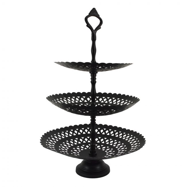 3 Tier Black Table Top Cake Display Stand 3 Tier Black Table Top Cake Display Stand
