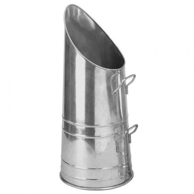 Traditional Coal Hod Finished in a Galvanised Steel Traditional Coal Hod Finished in a Galvanised Steel