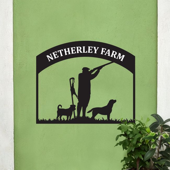 Steel Game Season Arched House Name Sign