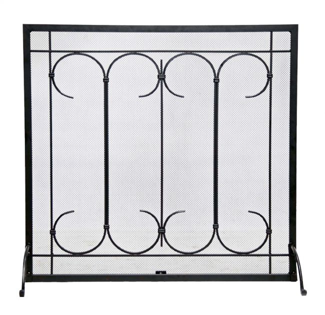 Traditional Single Panel Fire Screen Traditional Single Panel Fire Screen