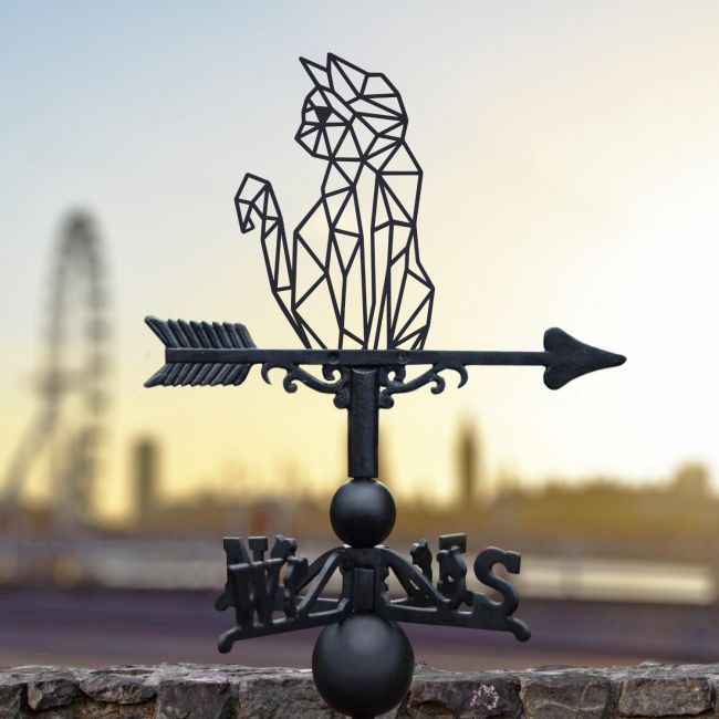 Geometric Cat Weathervane Geometric Cat Weathervane