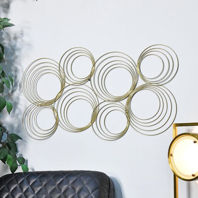 Gold Spiral Wall Art in Situ Gold Spiral Wall Art in Situ
