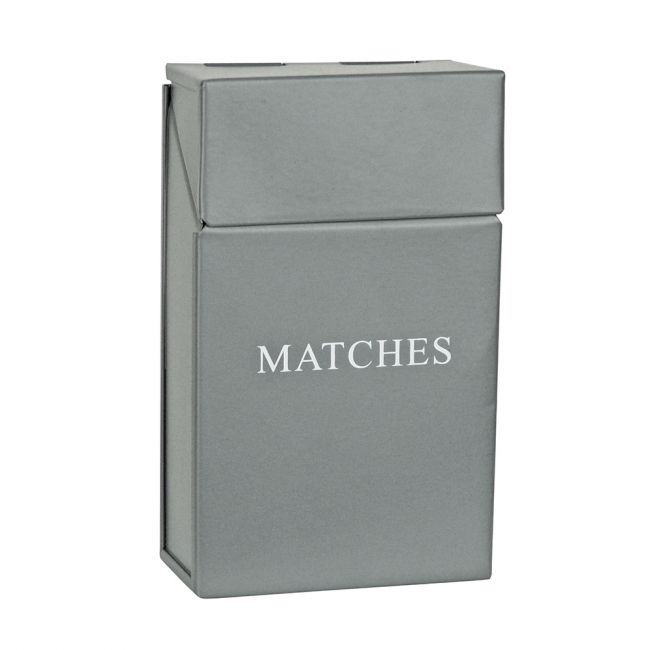 Grey Metal Match Box Grey Metal Match Box