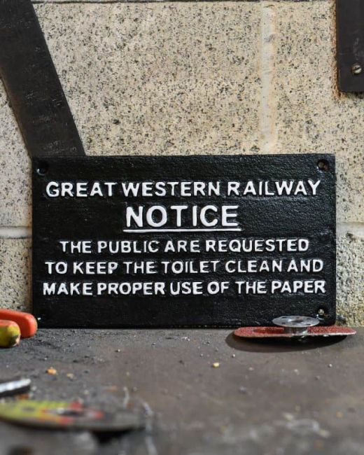 Great Western Railway Notice Vintage Style Cast Iron Sign Great Western Railway Notice Vintage Style Cast Iron Sign