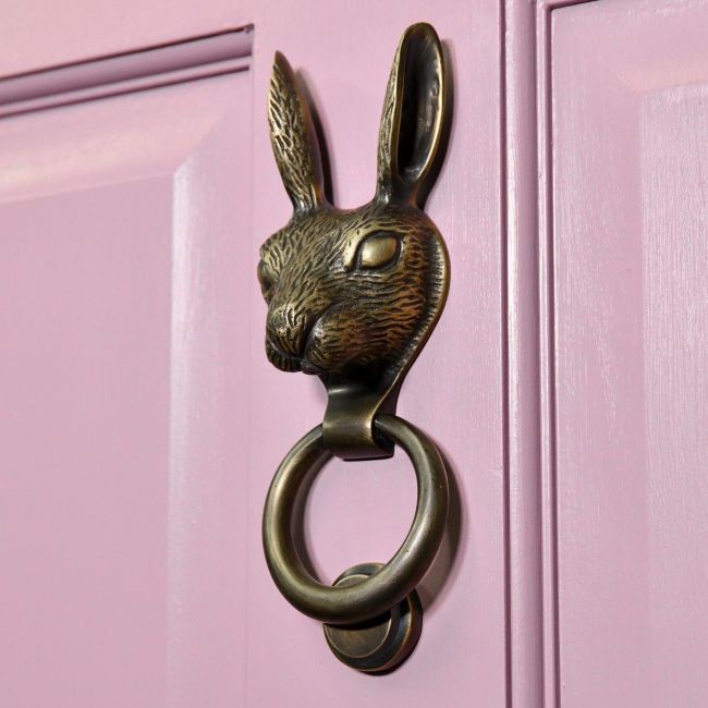 Antique Brass Rabbit Door Knocker Antique Brass Rabbit Door Knocker