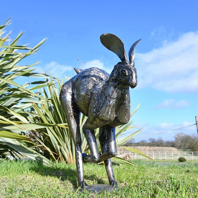 Steel Hare Sculpture in Situ Steel Hare Sculpture in Situ