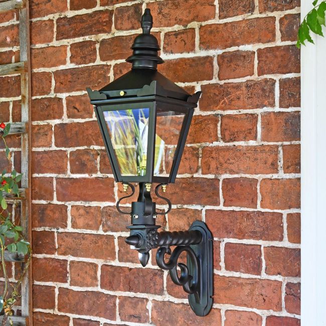 Harrogate Wall Lantern On Royale Bracket On Brick Wall
