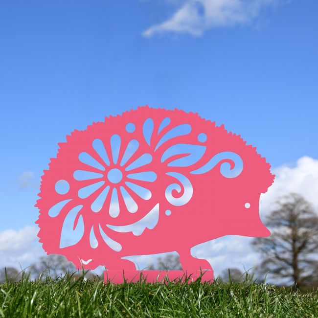 Floral Hedgehog Silhouette in Situ