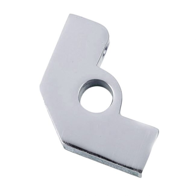 16mm Bright Chrome High Style Unhinged Carpet Bracket with Flat Head Screw