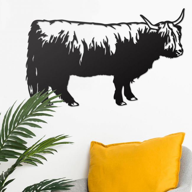 Highland Cow Wall Art in Situ in the Sitting Room