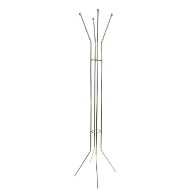 Contemporary Steel Hat and Coat Stand with Ball Finial Contemporary Steel Hat and Coat Stand with Ball Finial
