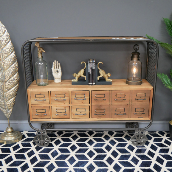 Industrial Cart Cabinet Drawers in Situ in the Home
