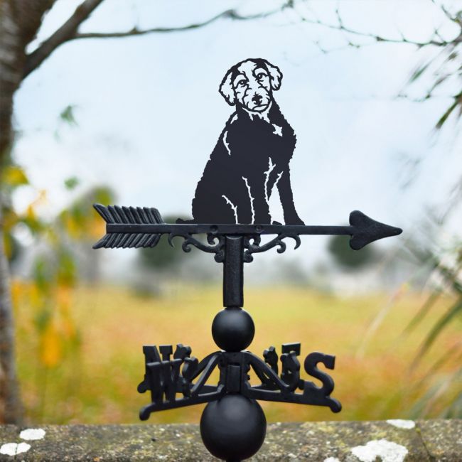 "Labradoodle" Dog Weathervane In Situ "Labradoodle" Dog Weathervane In Situ