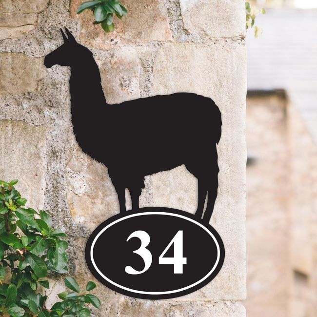 Lama Iron House Number Sign in Situ Lama Iron House Number Sign in Situ