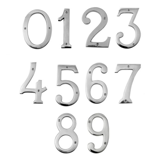 6" Numbers - Heavy Bright Chrome Big ’N’ Bold 6" Numbers - Heavy Bright Chrome Big ’N’ Bold