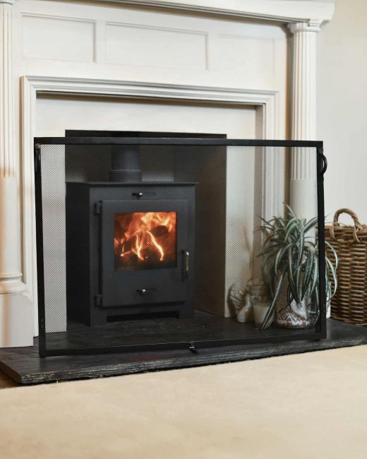 Large Simplistic Square Fire Guard in Situ Large Simplistic Square Fire Guard in Situ