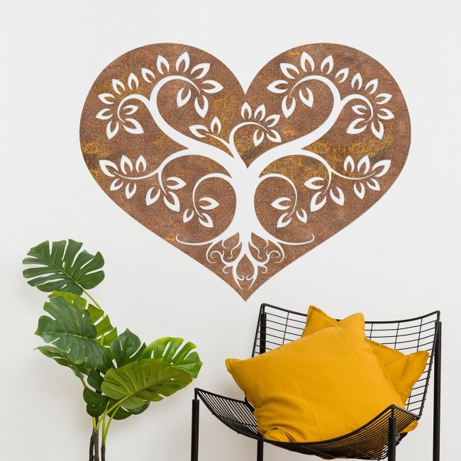 Rustic Tree Heart Wall Art in Situ Rustic Tree Heart Wall Art in Situ